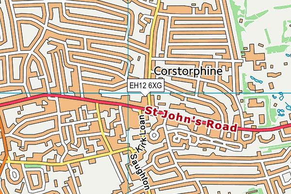 EH12 6XG map - OS VectorMap District (Ordnance Survey)