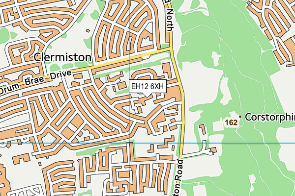 EH12 6XH map - OS VectorMap District (Ordnance Survey)