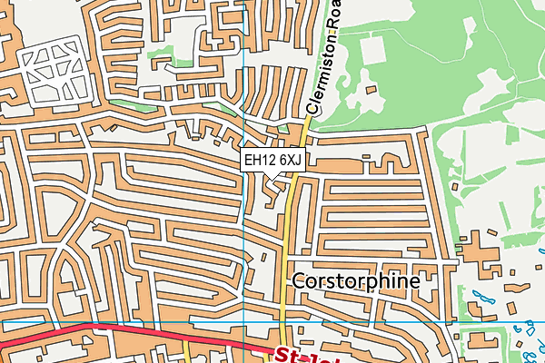 EH12 6XJ map - OS VectorMap District (Ordnance Survey)