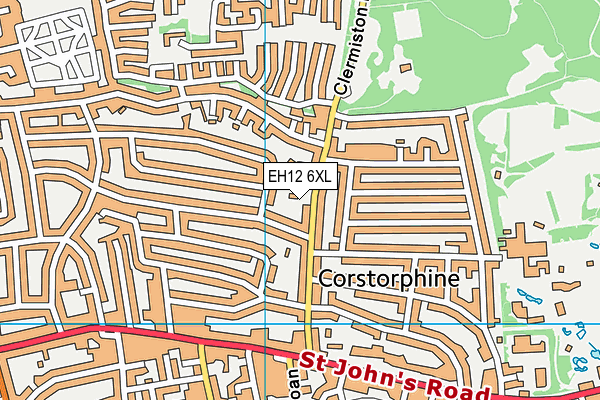 EH12 6XL map - OS VectorMap District (Ordnance Survey)