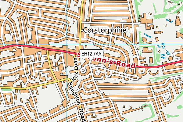 EH12 7AA map - OS VectorMap District (Ordnance Survey)