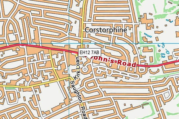 EH12 7AB map - OS VectorMap District (Ordnance Survey)