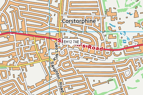 EH12 7AE map - OS VectorMap District (Ordnance Survey)