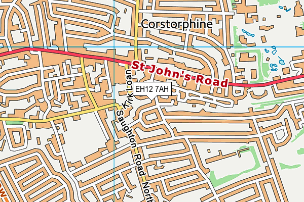 EH12 7AH map - OS VectorMap District (Ordnance Survey)