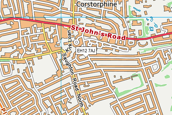 EH12 7AJ map - OS VectorMap District (Ordnance Survey)