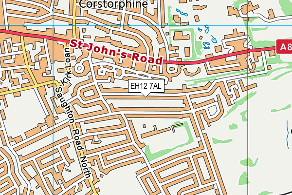 EH12 7AL map - OS VectorMap District (Ordnance Survey)