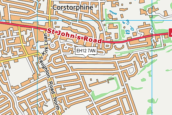 EH12 7AN map - OS VectorMap District (Ordnance Survey)