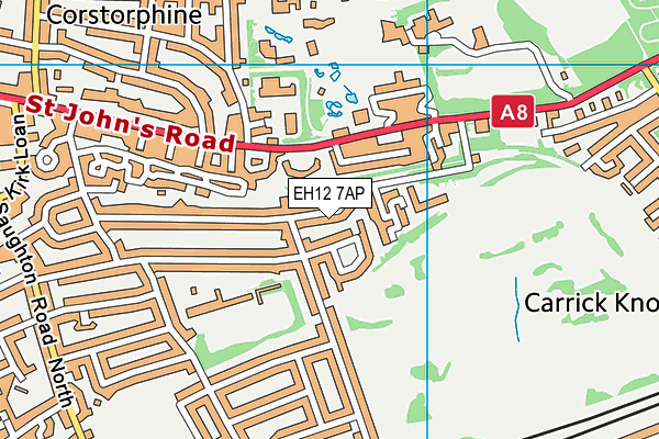 EH12 7AP map - OS VectorMap District (Ordnance Survey)