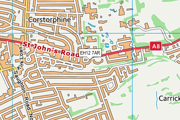 EH12 7AR map - OS VectorMap District (Ordnance Survey)