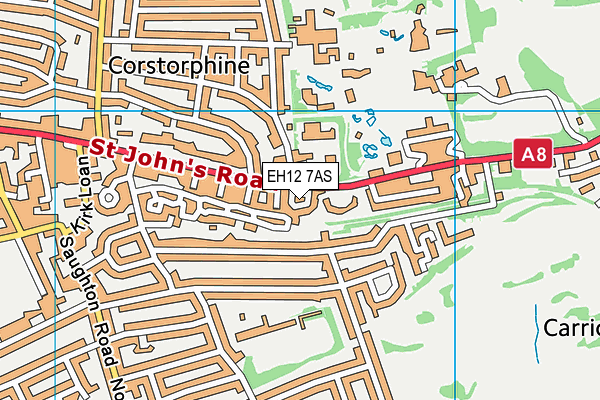 EH12 7AS map - OS VectorMap District (Ordnance Survey)