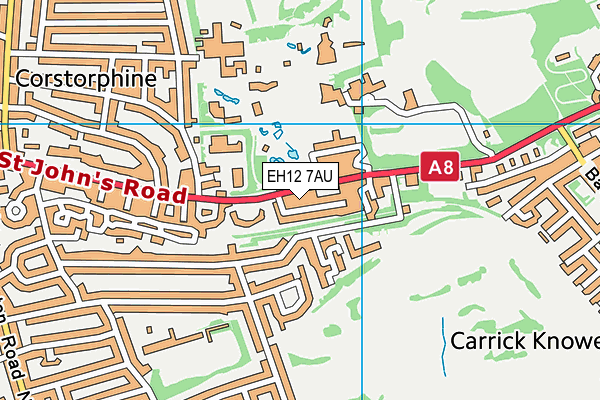 EH12 7AU map - OS VectorMap District (Ordnance Survey)