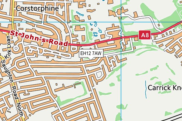 EH12 7AW map - OS VectorMap District (Ordnance Survey)