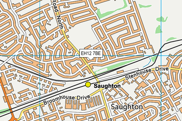 EH12 7BE map - OS VectorMap District (Ordnance Survey)