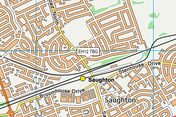 EH12 7BG map - OS VectorMap District (Ordnance Survey)