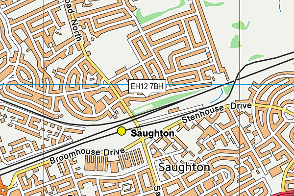 EH12 7BH map - OS VectorMap District (Ordnance Survey)