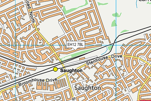 EH12 7BL map - OS VectorMap District (Ordnance Survey)