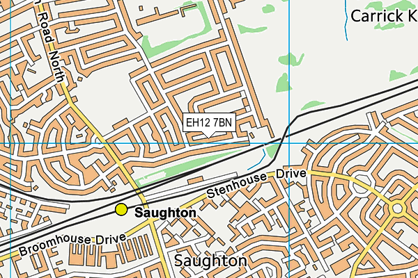 EH12 7BN map - OS VectorMap District (Ordnance Survey)