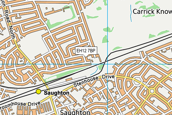 EH12 7BP map - OS VectorMap District (Ordnance Survey)
