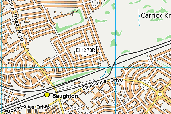 EH12 7BR map - OS VectorMap District (Ordnance Survey)