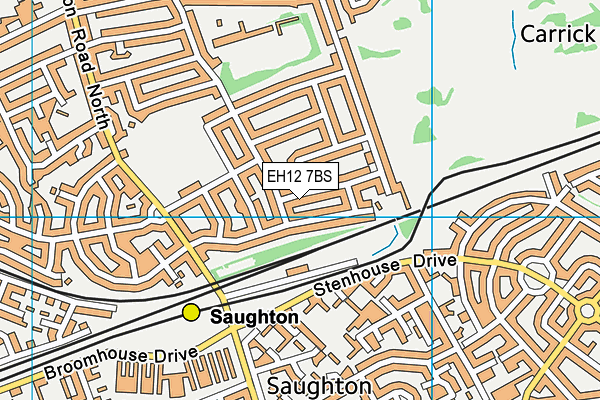 EH12 7BS map - OS VectorMap District (Ordnance Survey)