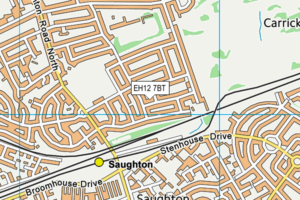 EH12 7BT map - OS VectorMap District (Ordnance Survey)