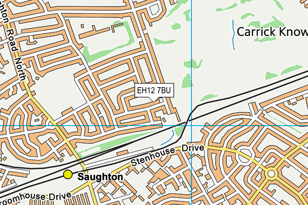 EH12 7BU map - OS VectorMap District (Ordnance Survey)