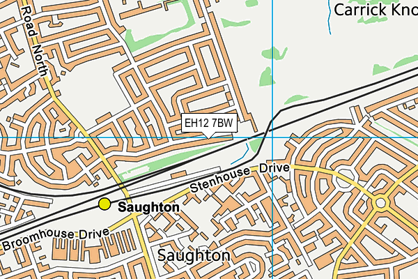 EH12 7BW map - OS VectorMap District (Ordnance Survey)