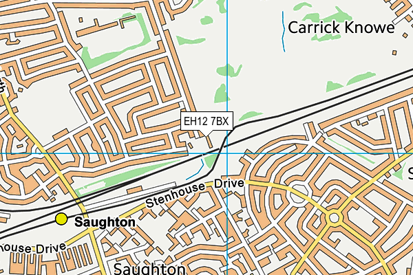 EH12 7BX map - OS VectorMap District (Ordnance Survey)