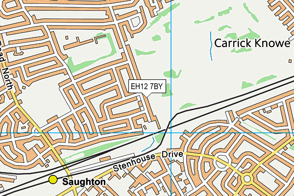 EH12 7BY map - OS VectorMap District (Ordnance Survey)