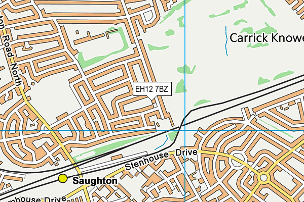 EH12 7BZ map - OS VectorMap District (Ordnance Survey)