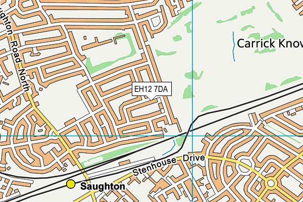 EH12 7DA map - OS VectorMap District (Ordnance Survey)