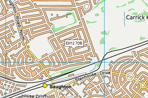 EH12 7DB map - OS VectorMap District (Ordnance Survey)