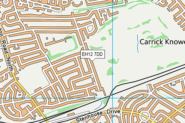 EH12 7DD map - OS VectorMap District (Ordnance Survey)