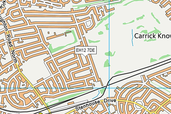 EH12 7DE map - OS VectorMap District (Ordnance Survey)