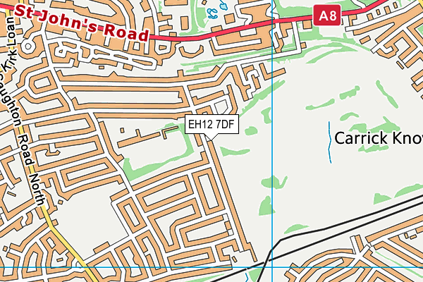 EH12 7DF map - OS VectorMap District (Ordnance Survey)