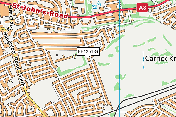 EH12 7DG map - OS VectorMap District (Ordnance Survey)