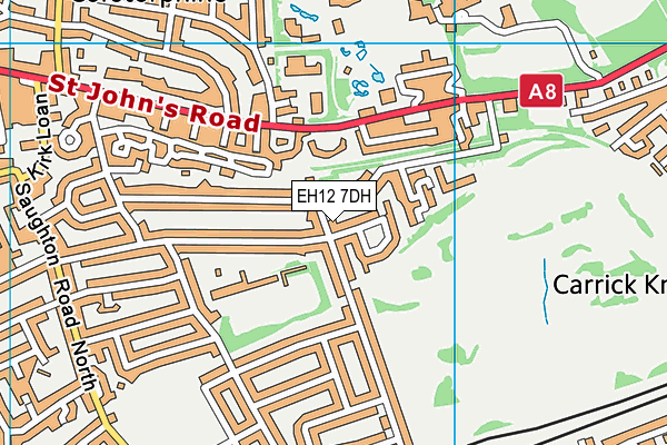 EH12 7DH map - OS VectorMap District (Ordnance Survey)