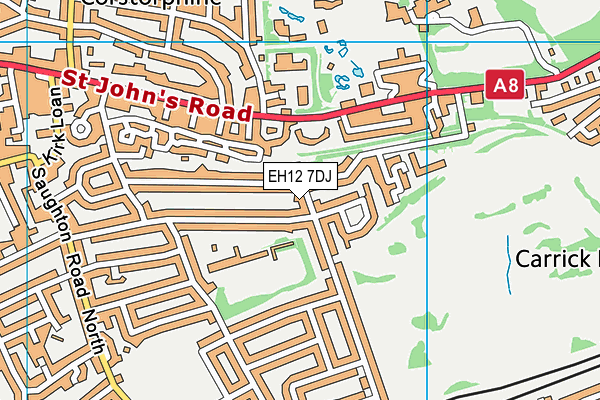 EH12 7DJ map - OS VectorMap District (Ordnance Survey)