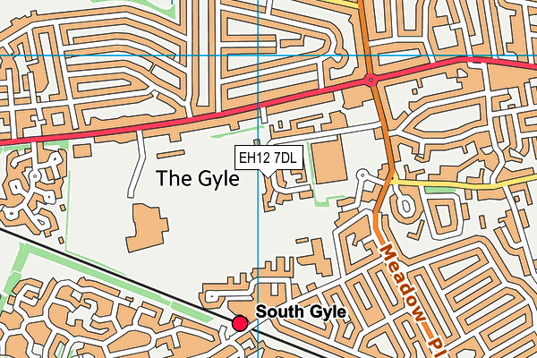 EH12 7DL map - OS VectorMap District (Ordnance Survey)