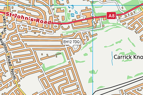 EH12 7DQ map - OS VectorMap District (Ordnance Survey)