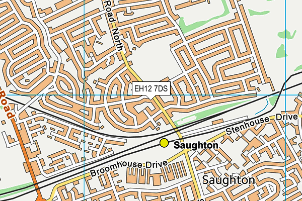 EH12 7DS map - OS VectorMap District (Ordnance Survey)