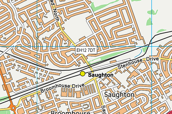 EH12 7DT map - OS VectorMap District (Ordnance Survey)