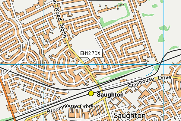 EH12 7DX map - OS VectorMap District (Ordnance Survey)