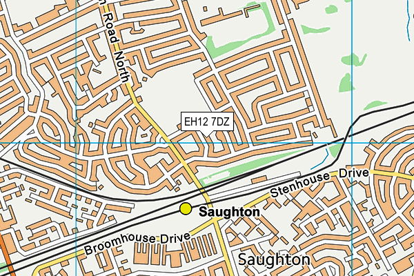 EH12 7DZ map - OS VectorMap District (Ordnance Survey)