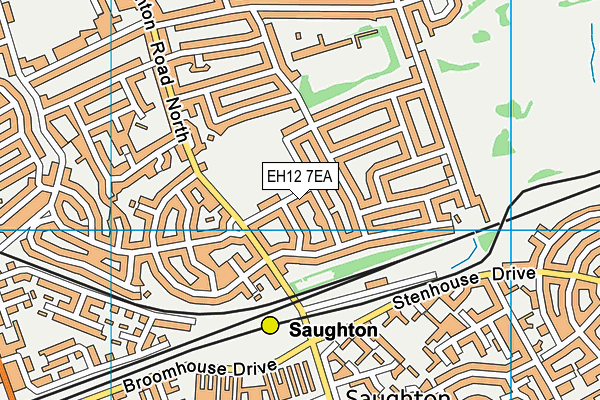 EH12 7EA map - OS VectorMap District (Ordnance Survey)