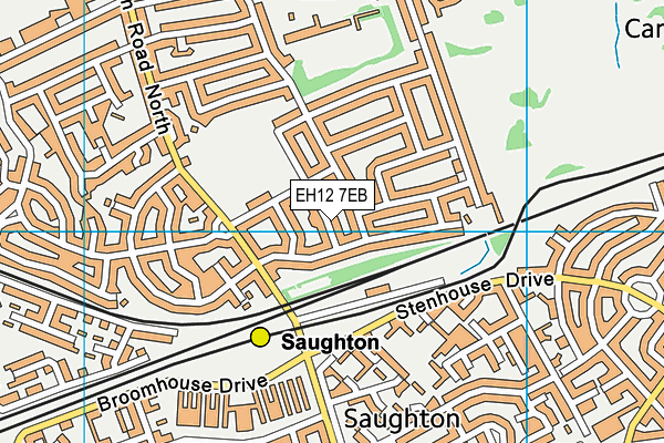 EH12 7EB map - OS VectorMap District (Ordnance Survey)