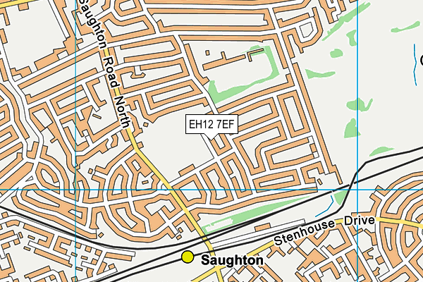 EH12 7EF map - OS VectorMap District (Ordnance Survey)