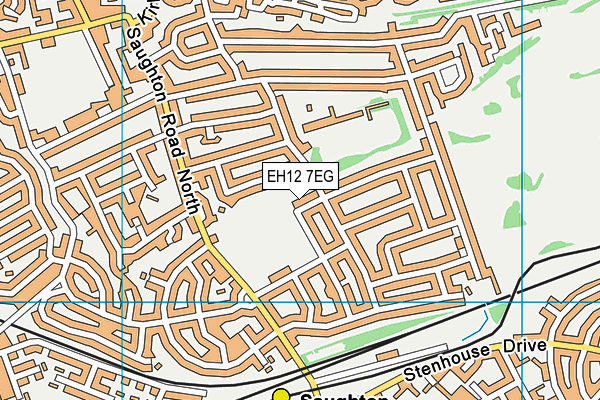 EH12 7EG map - OS VectorMap District (Ordnance Survey)