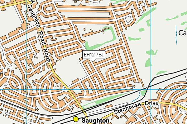 EH12 7EJ map - OS VectorMap District (Ordnance Survey)