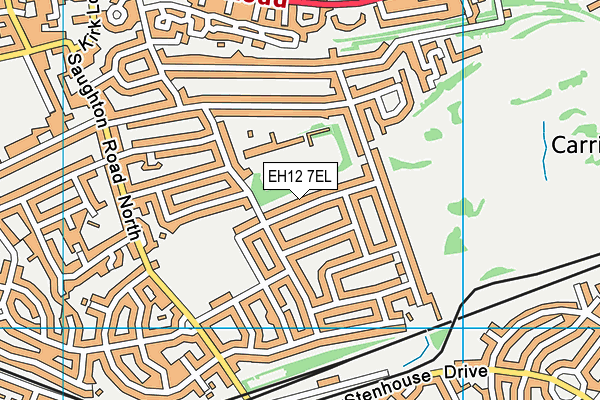 EH12 7EL map - OS VectorMap District (Ordnance Survey)